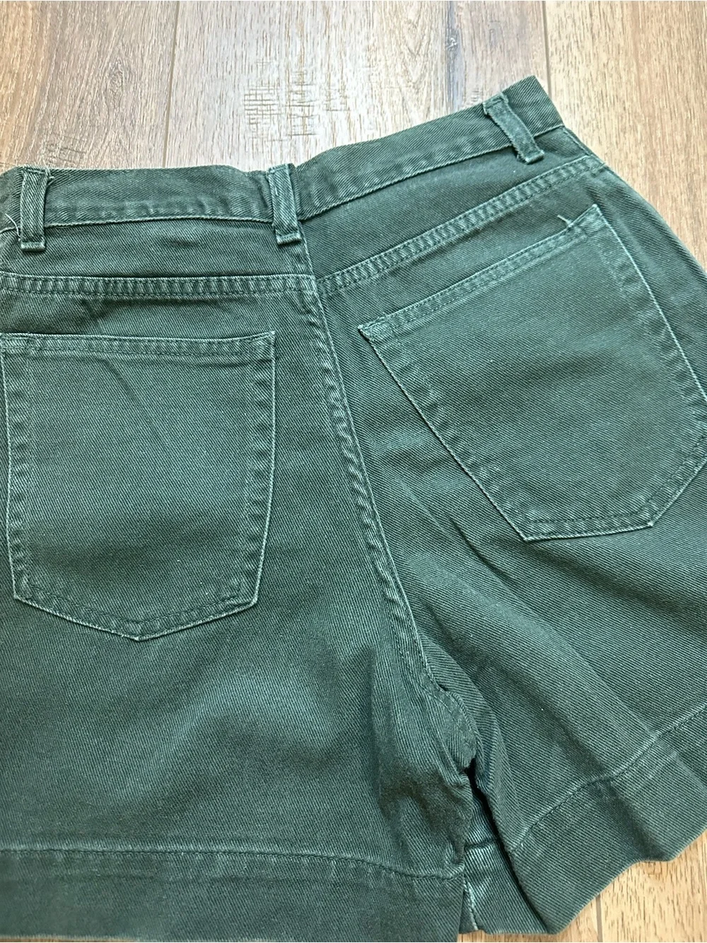 Vintage High Sierra Shorts, 90’s, Denim, High-Waisted, Dark Green, Size 6